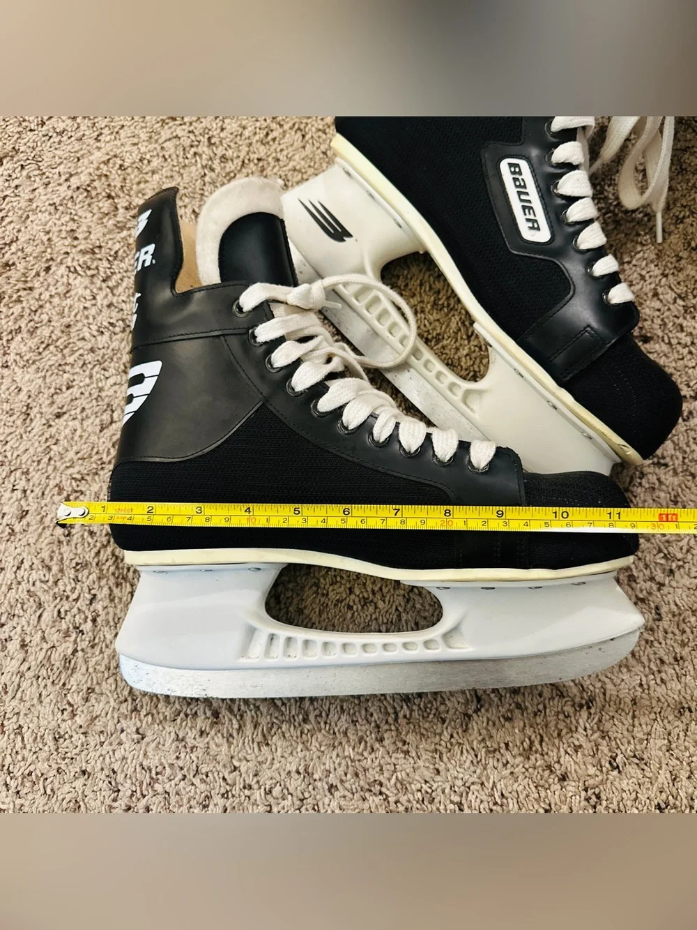 Bauer Impact 20 Men's Black Hockey Skates with White Accents
